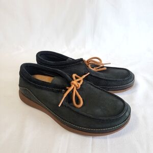 Chaco Loafer Pineland Moc Black Leather Shoes Sz Womens 6.5 J106390